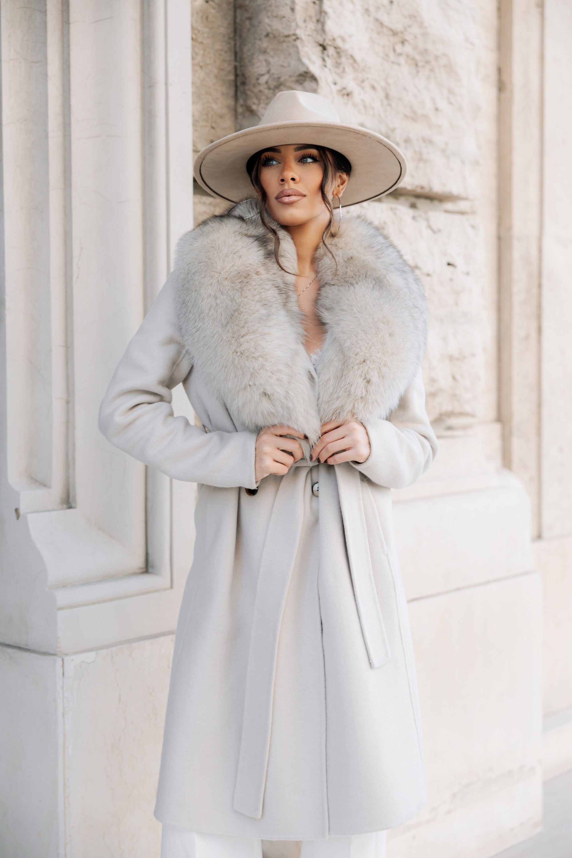 Cappotto fox ghiaccio