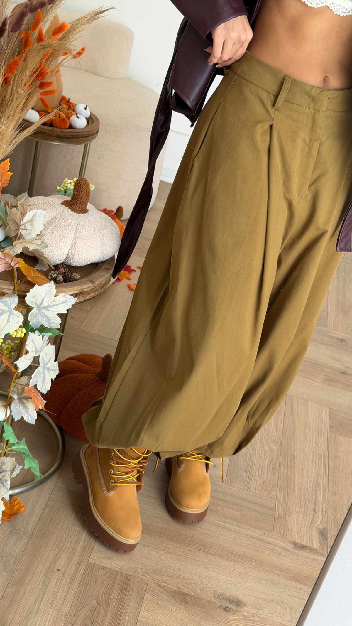 Pantalone balloon verde