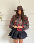camicia roses red