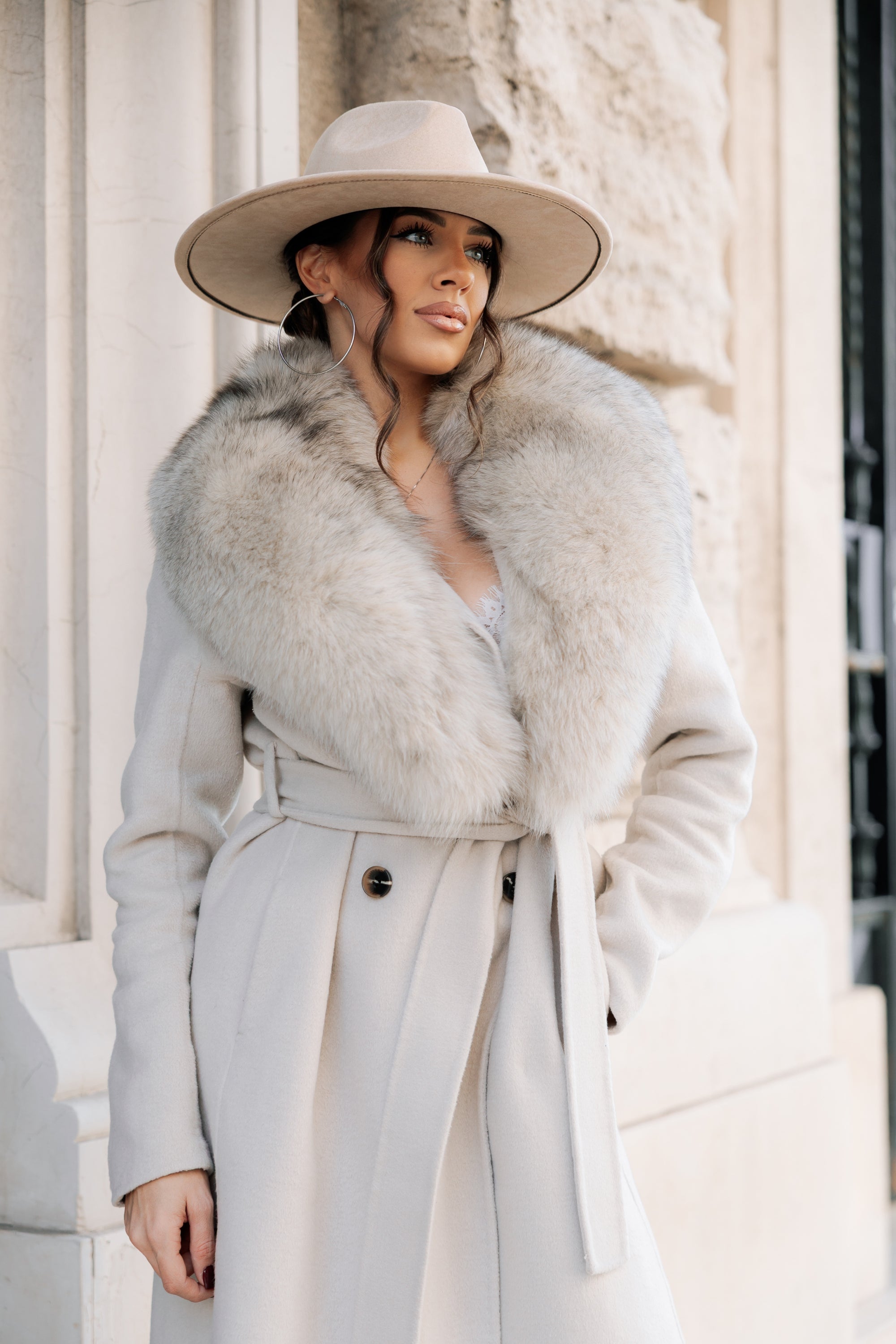 Cappotto fox ghiaccio