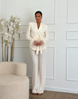 Tailleur piume crema