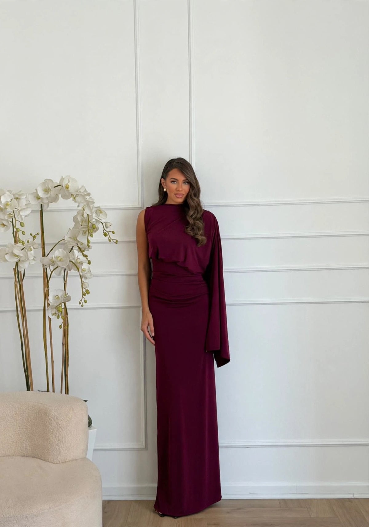 Abito elsa bordeaux