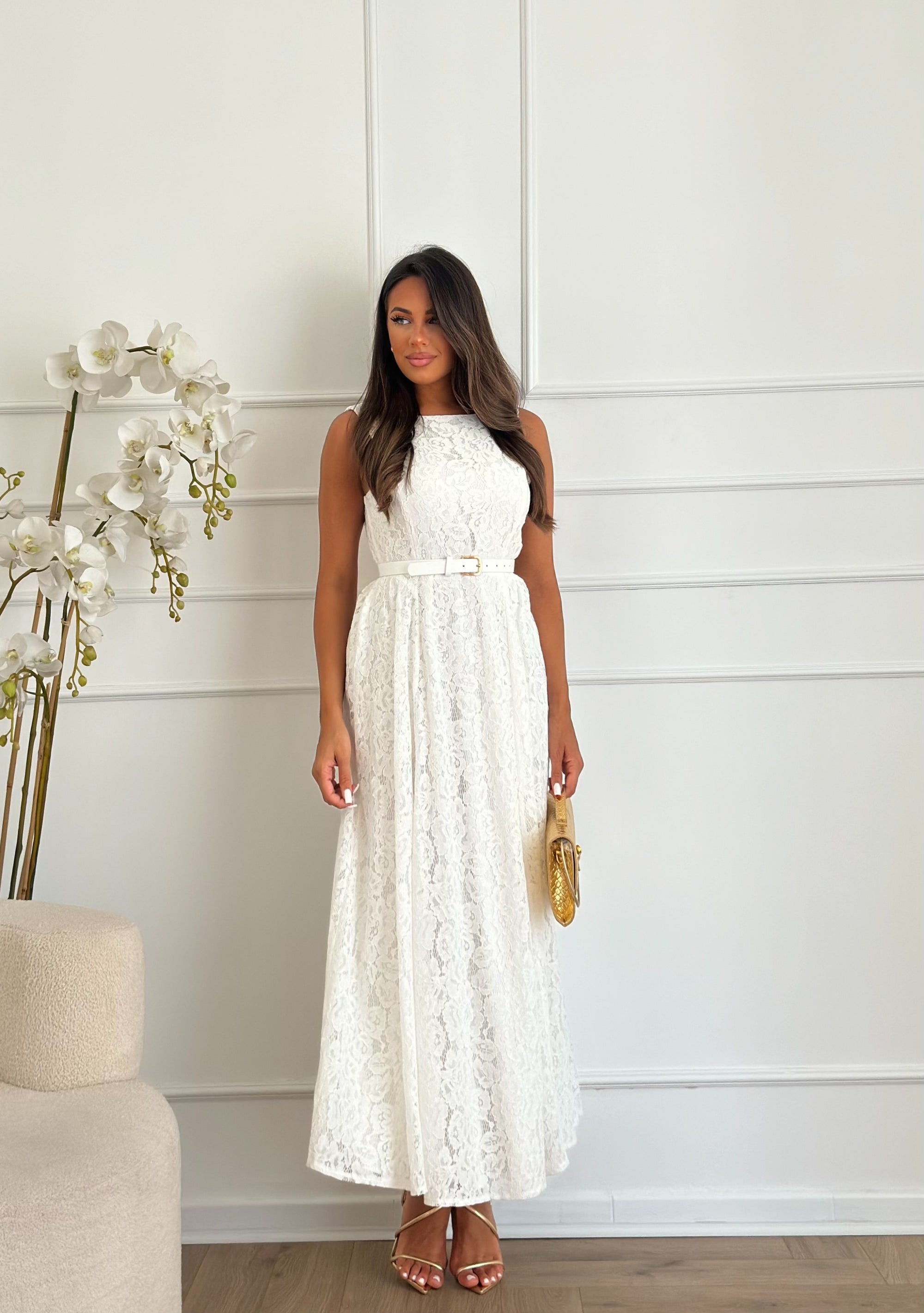 Abito white in pizzo