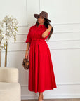 Abito in cotone rosso