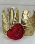 Borsa cuore gioiello rosso