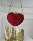 Borsa cuore gioiello rosso