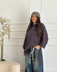 Maxi shirt grigio