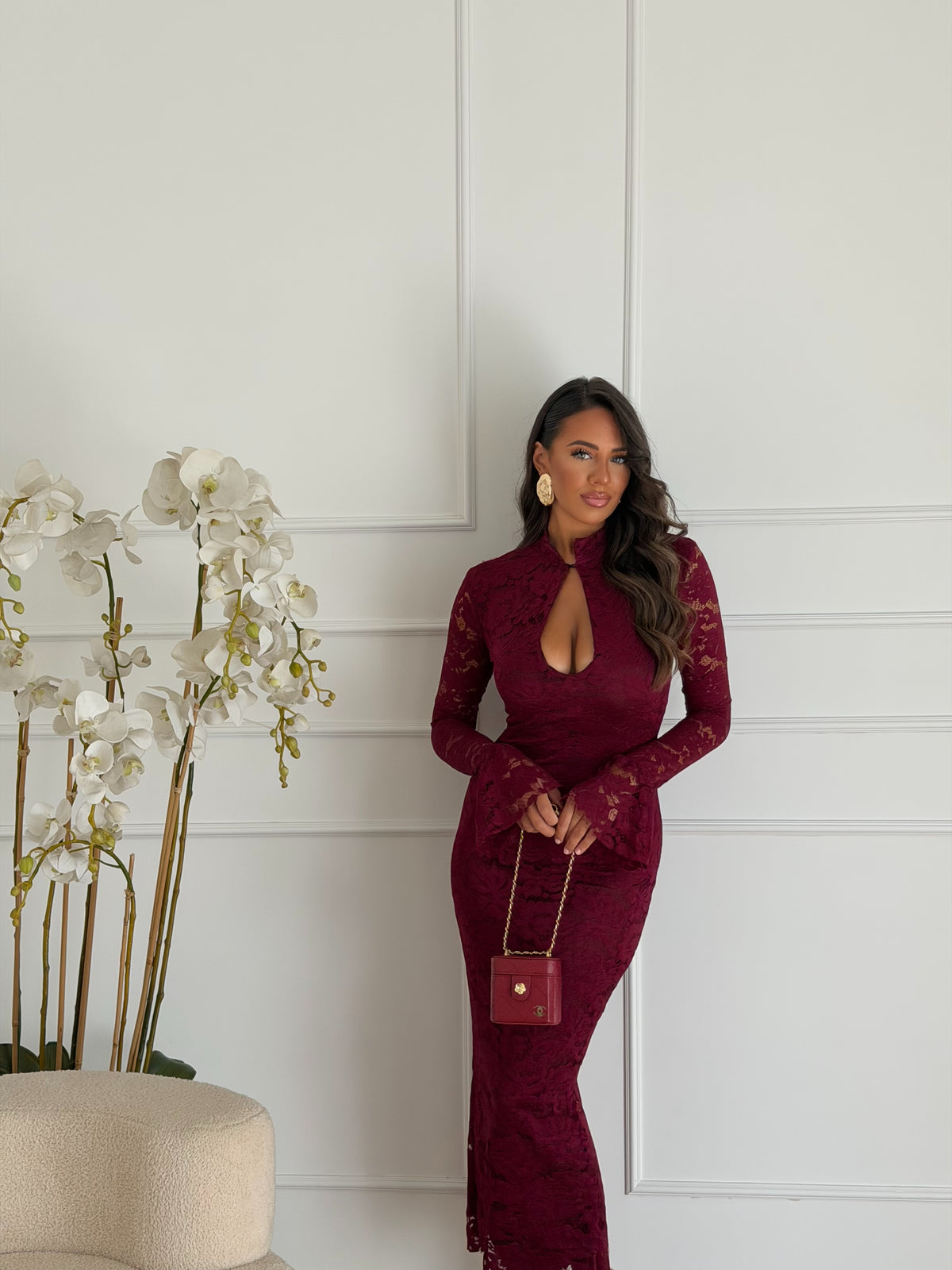 Abito Glam bordeaux