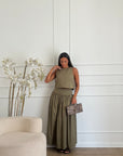 coordinato in cotone verde