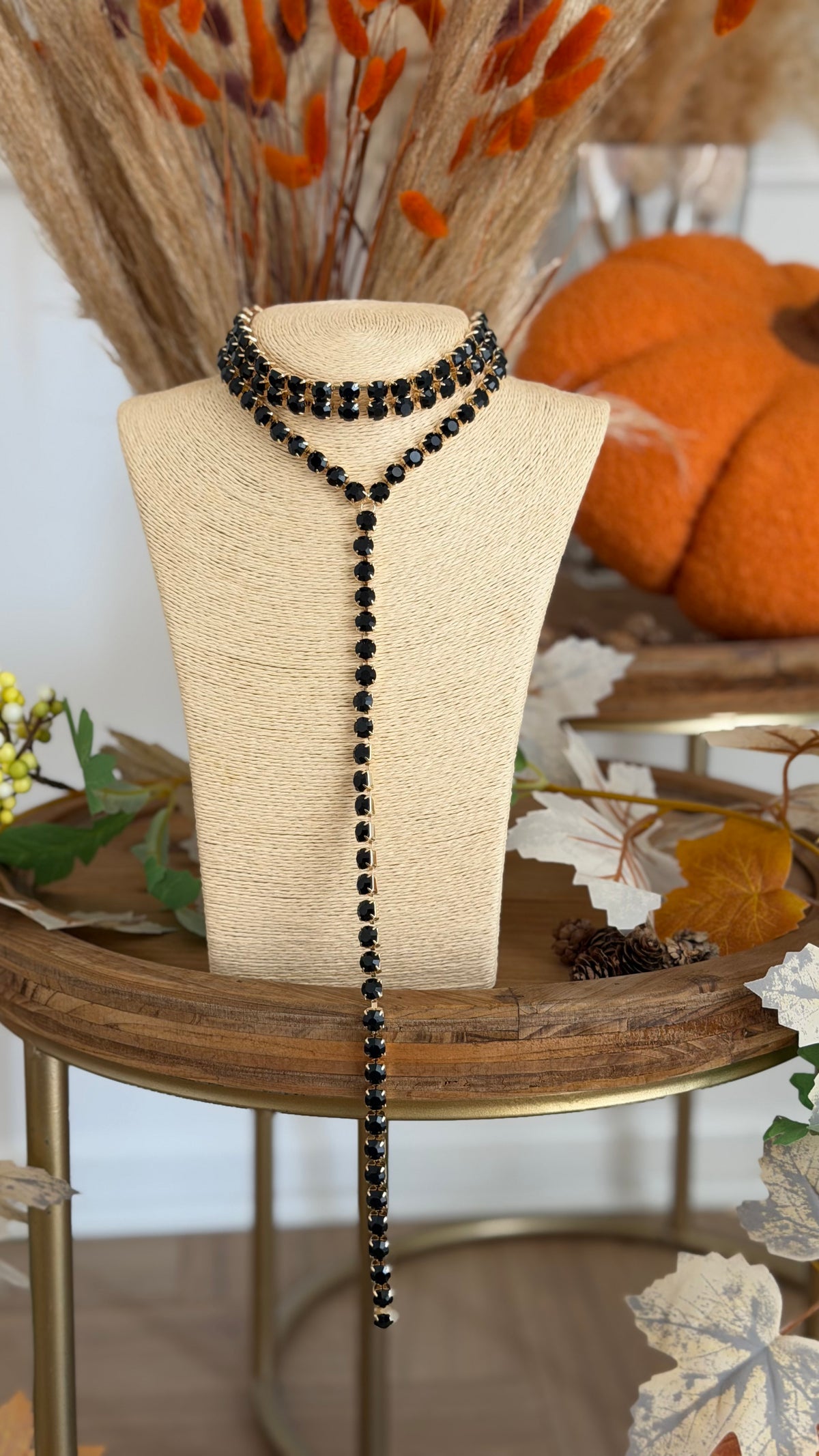 Choker gioiello nero