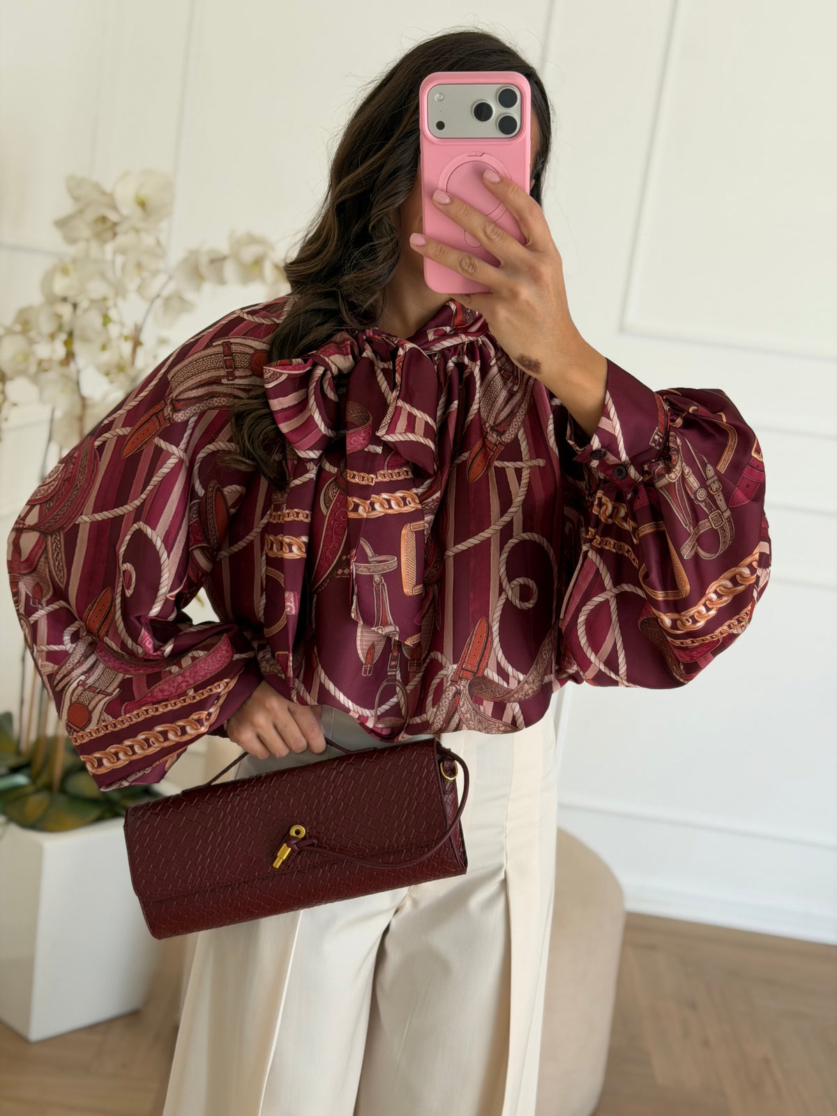 camicia particular bordeaux