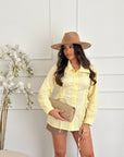camicia stringhe gialla