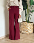 Pantalone sophia bordeaux