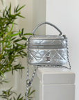 Bauletto camelia argento