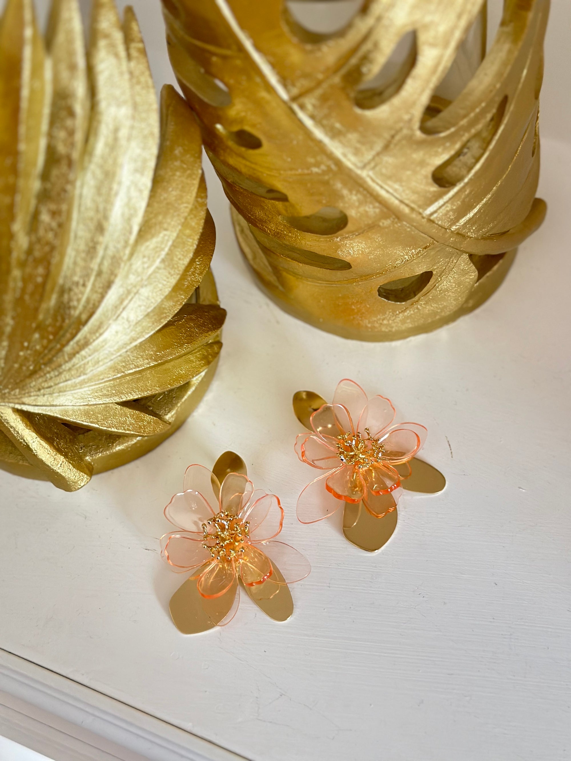 orecchini flowers pesca