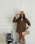 Giacca brina in renna marrone