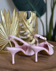 tacchi stringhe rosa