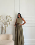 coordinato in cotone verde