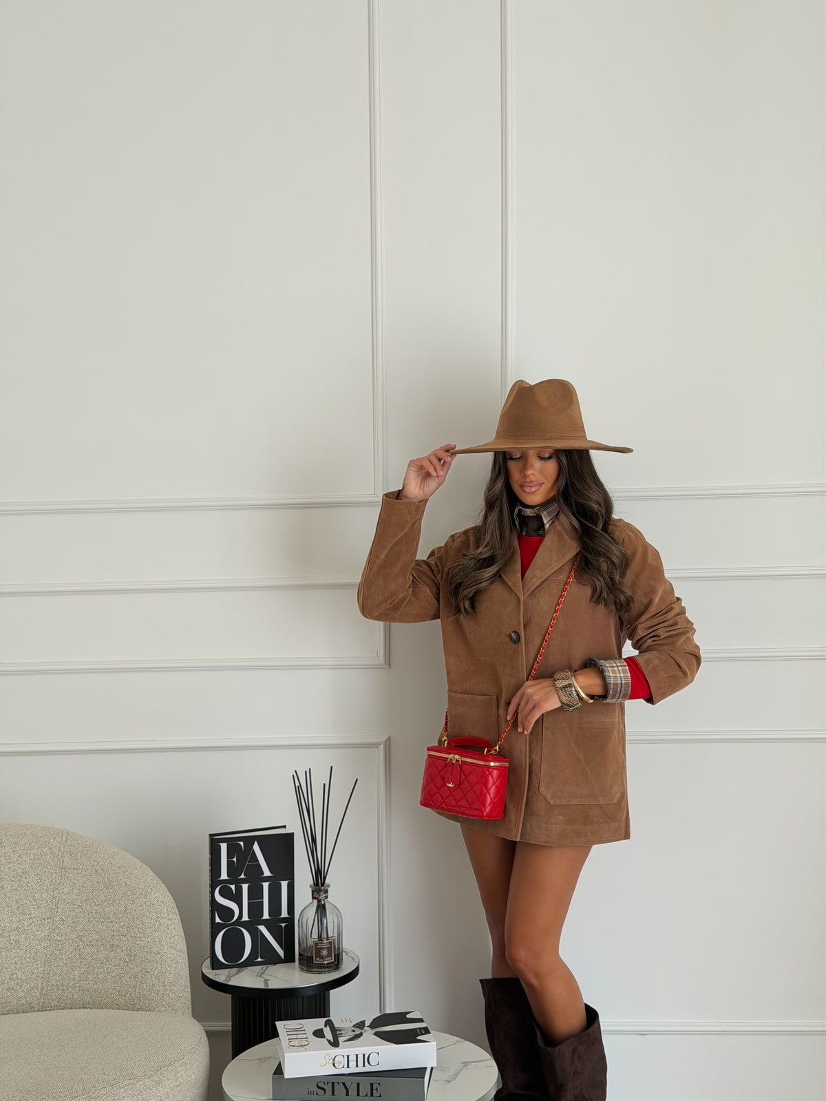 Giacca brina in renna camel