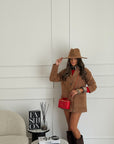Giacca brina in renna camel
