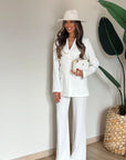 Tailleur corset bianco
