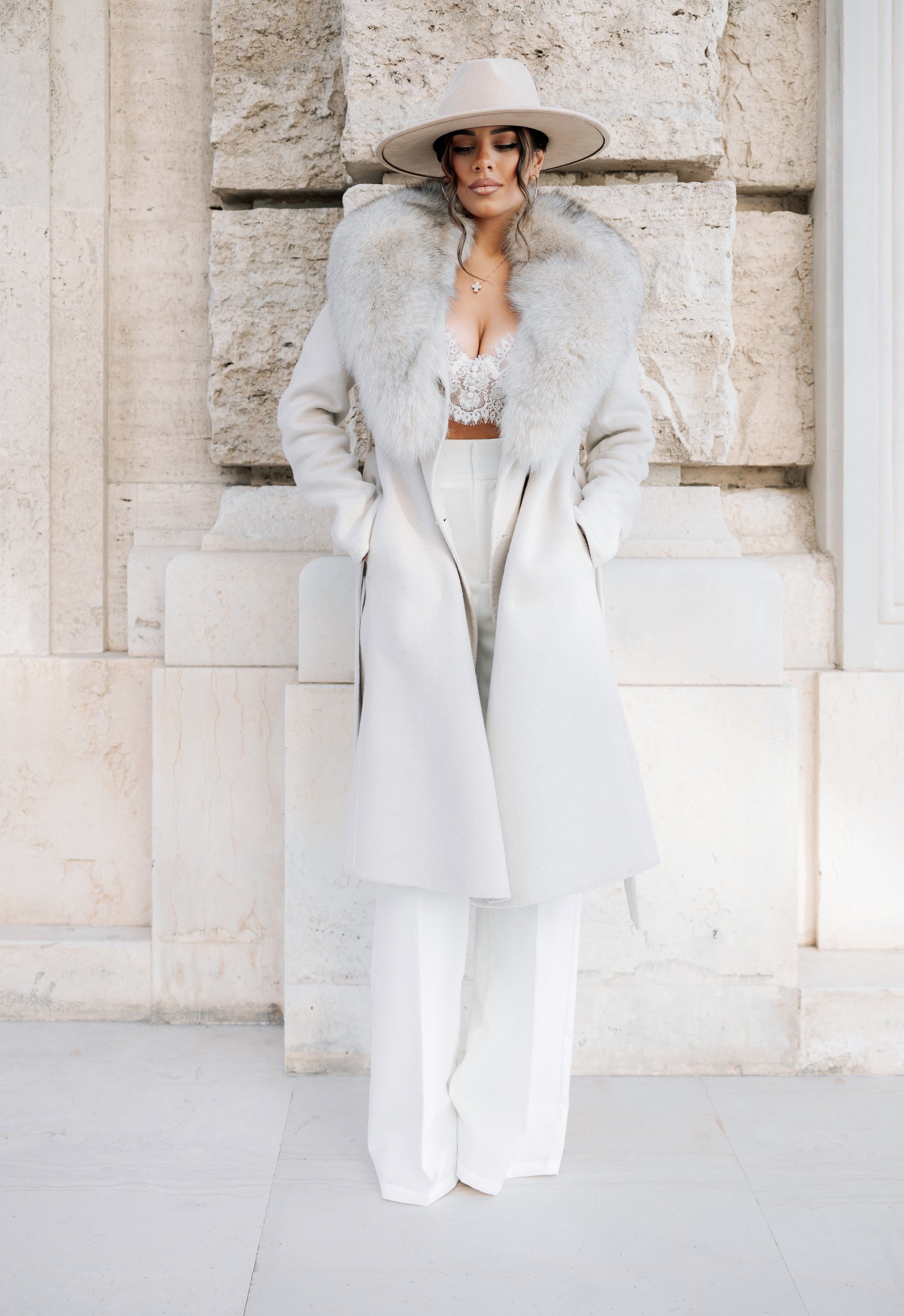 Cappotto fox ghiaccio
