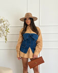 top fiocco denim