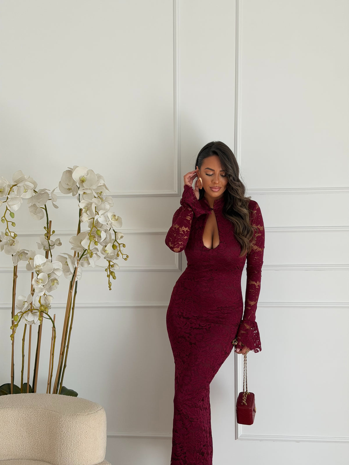 Abito Glam bordeaux