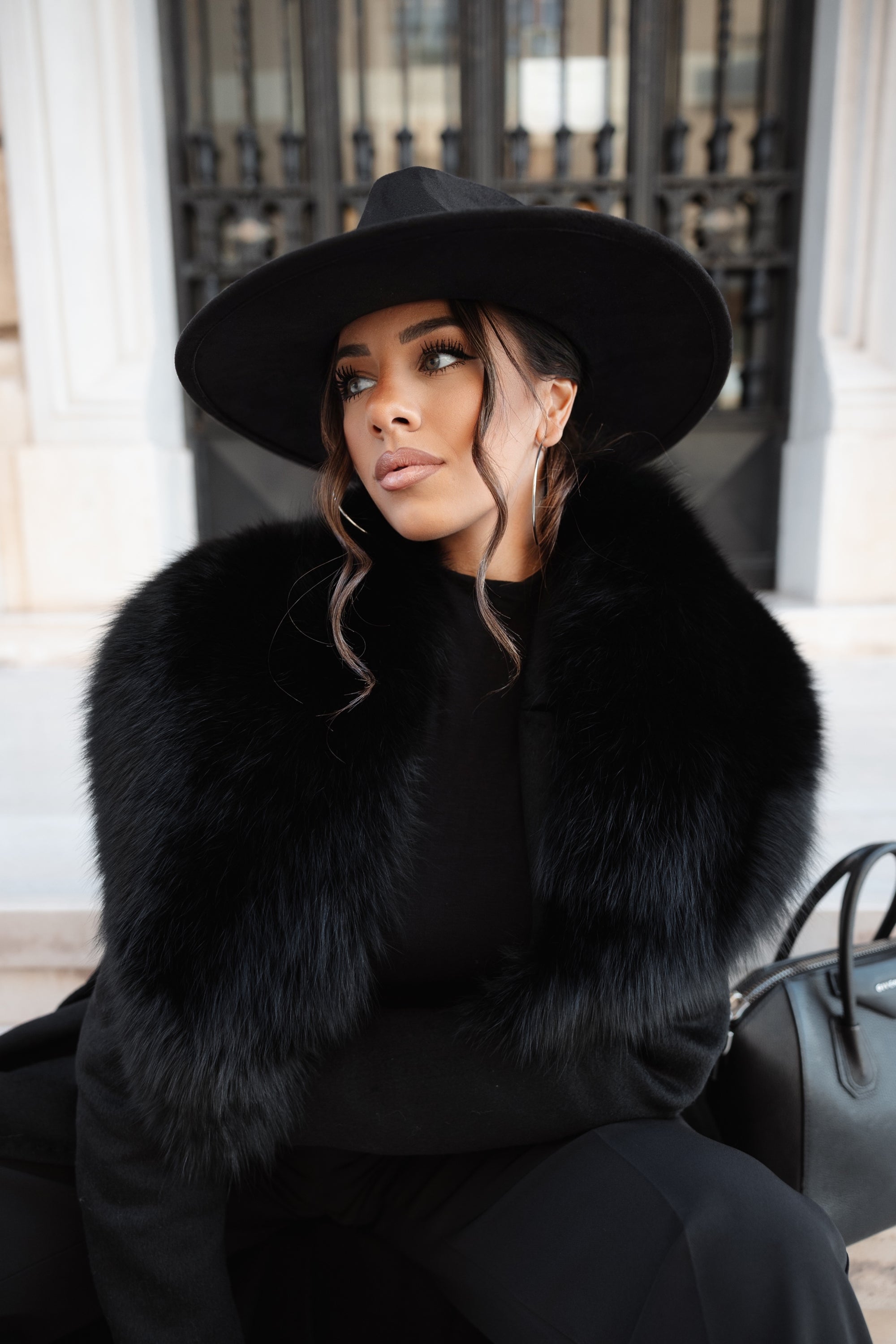 Cappotto fox nero