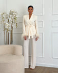 Tailleur piume crema