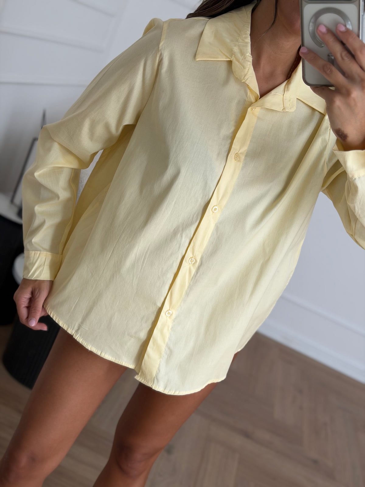 Camicia in cotone gialla