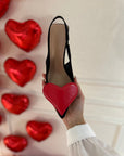 Tacchi con cuore neri