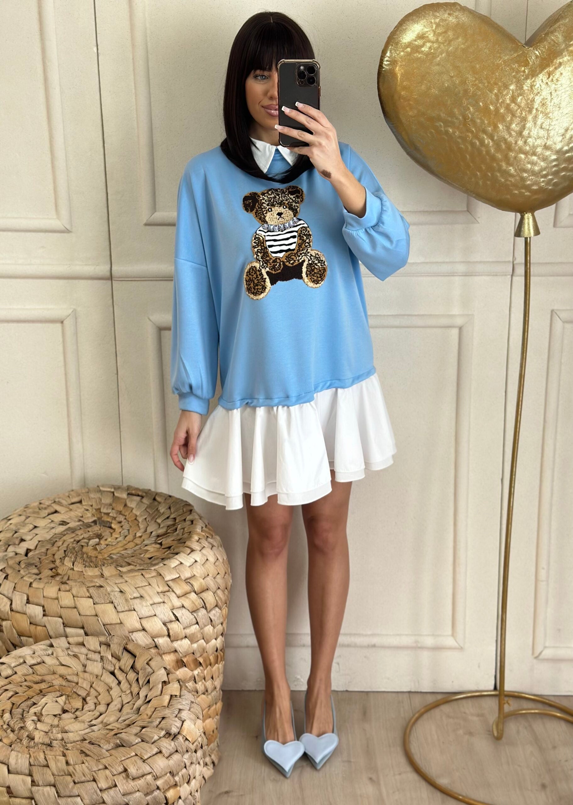 Abitino teddy celeste